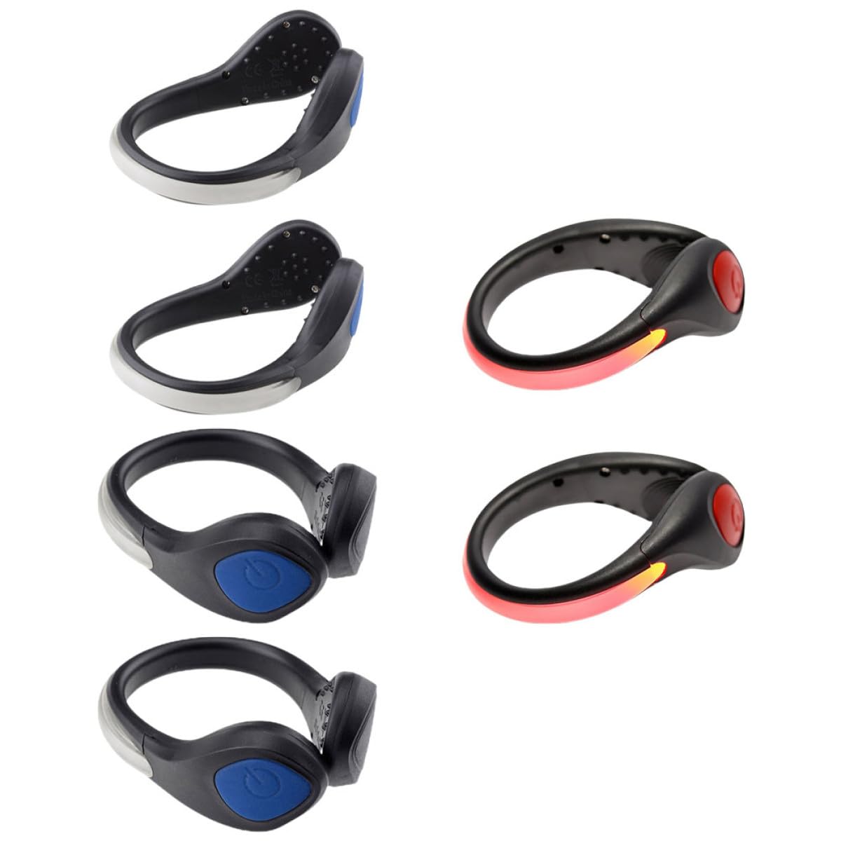 Clips de chaussures LED rechargeables USB Amosfun avec double mode lumière - 8