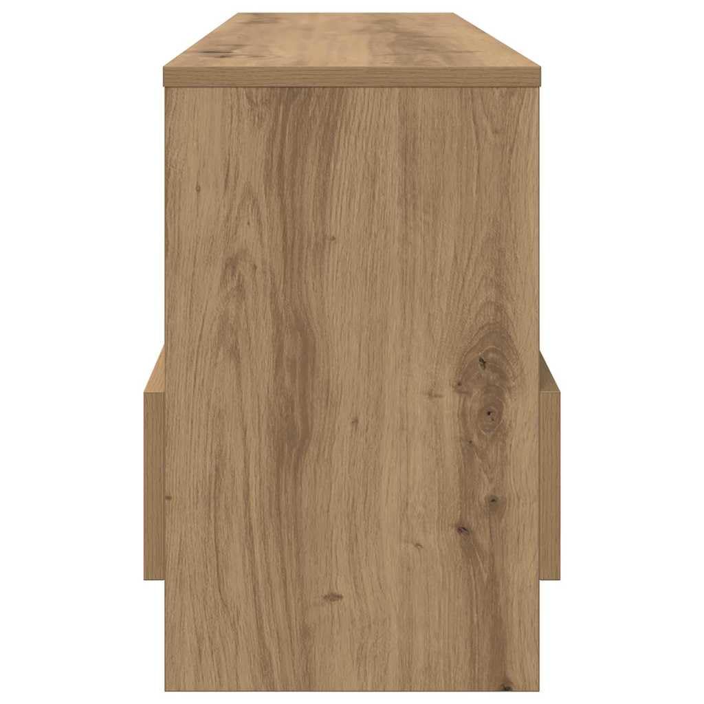Regał na magazyny Artisan dąb 102 x 30 x 45 cm ze stojakiem na czasopisma do salonu, biura, korytarza, stabilne przechowywanie materiału drewnopochodnego, stylowy uchwyt na katalog, praktyczna