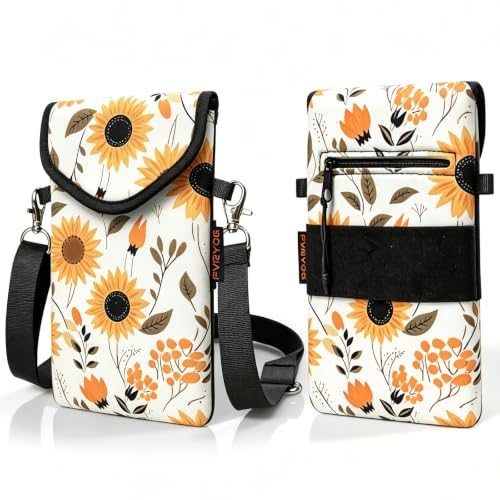 Image of Neoprene Phone Sleeve Pouch Case Bag for Men Women w /Crossbody Strap /Neck Lanyard for iPhone 17 /16 /15 /14 Pro Max, Samsung S25,Pixel 10