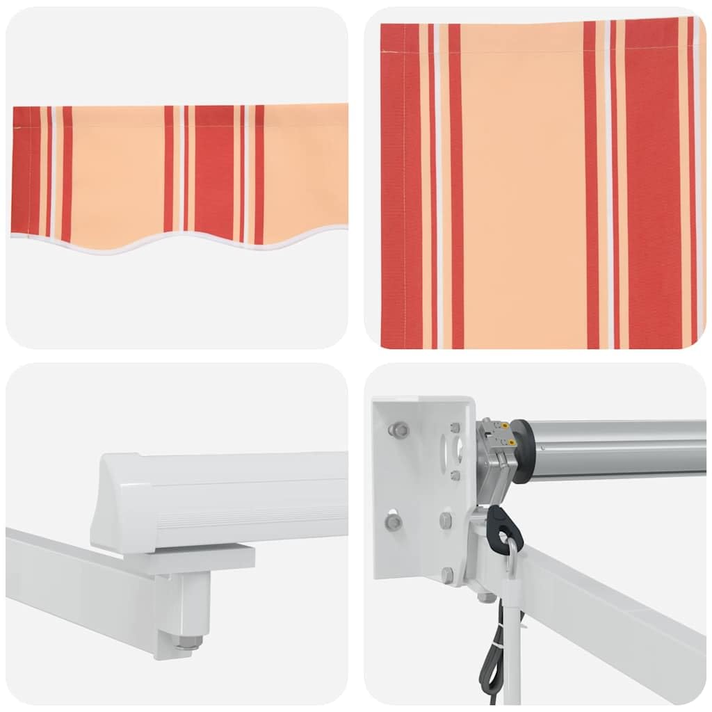 Toldo extensible amarillo naranja 300 x 250 cm montaje en pared protección solar balcón jardín impermeable manivela brazo articulado toldo para terraza exterior