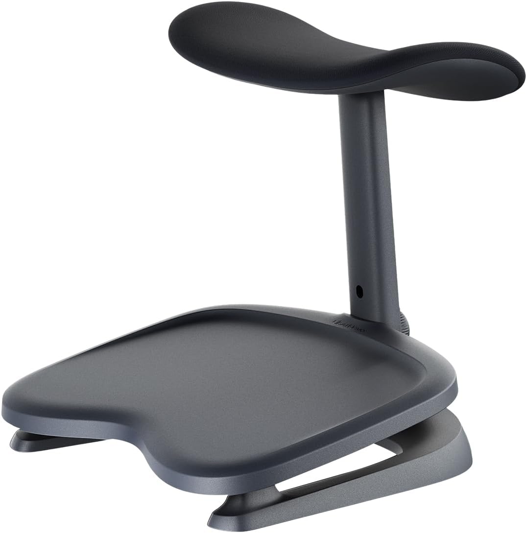 Libernovo StepSync Office Foot Rest for Under Desk at Work, Adjustable Ergonomic Footrest for Better Circulation and Versatile Comfort, Foot Stool for Home Office, Black