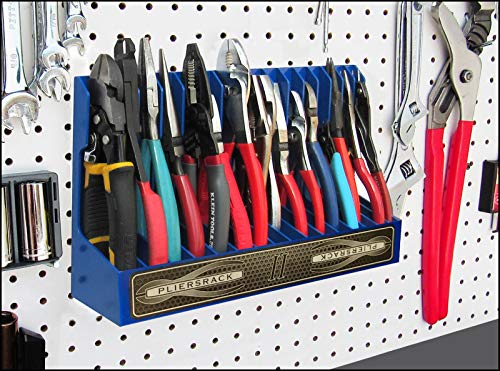 Plyworx Plr16 Pliersrack Red, For Standard & Smaller Size Pliers. Mounts On A Pegboard, Fits In Your Toolbox Drawer Or On Top Of Your Workbench. Special Tilt Feature. #TOP1