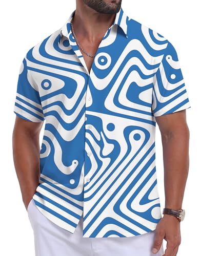 Sailwind Men's Hawaiian Floral Shirts Short Sleeve Button Down Holiday Tropical Beach Shirts3