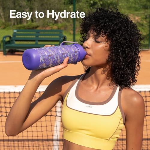 Image of ENCOOL Insulated Water Bottle with Straw Stainless Steel Water Bottle, Leak-Proof, BPA-Free, Double Wall Vacuum Keeps Cold for 24 Hours for Sports, Travel, School (26 oz, Stellar Steed)