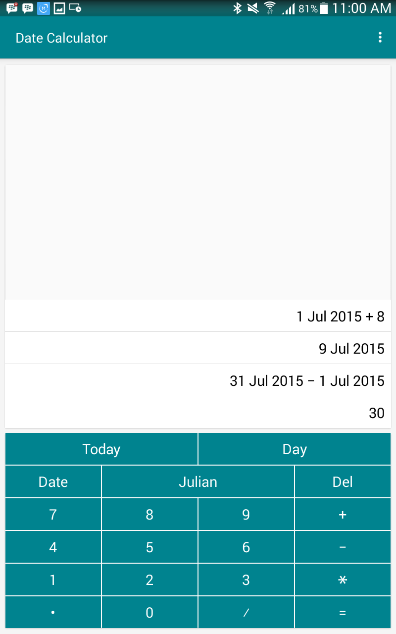 Date Calculator App on Amazon Appstore