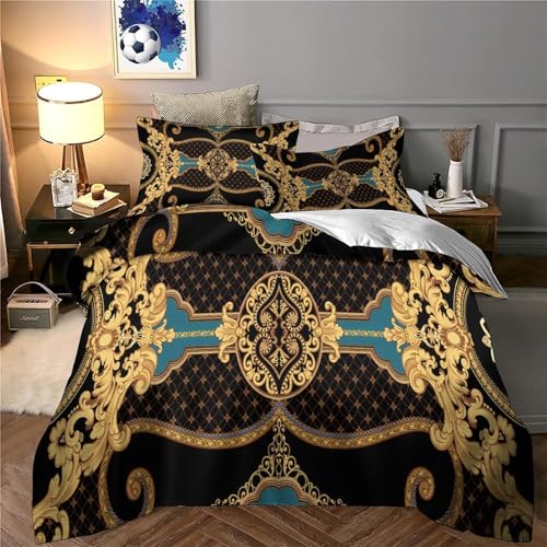 Parure de lit baroque housse de couette 3D microfibre 135x200