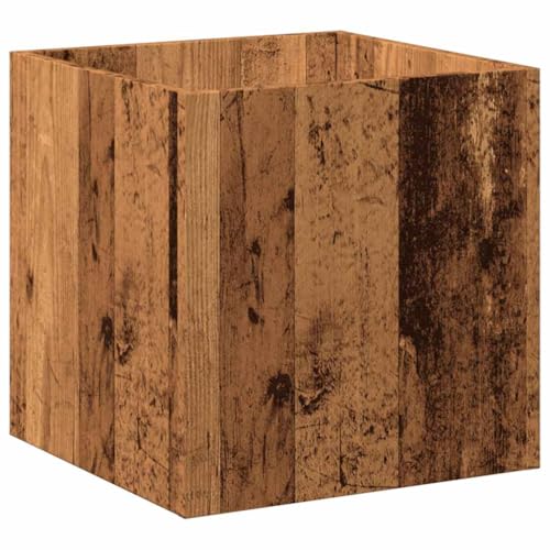 vidaXL Jardinera de Madera contrachapada Madera Vieja 40x40x40 cm, Jardinera cajón, Jardinera Cuadrada, Maceta, Jardinera Cubo, macetero