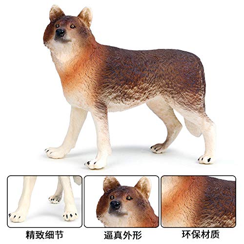 Statue de loup solide en plastique KELIEQA pour figurine animale décorative - 3