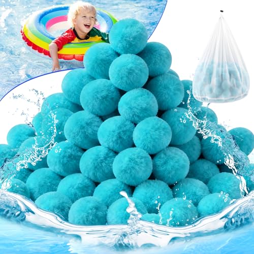 TIXANF Pool Filter Balls for Sand-Filter Eco-Friendly Fiber Filter Media for Swimming Pool Sand Filters 3.1 Lbs Reusable Sand Filter Ball for Pool Cleaning(Equals 100 lbs Pool Filter Sand)