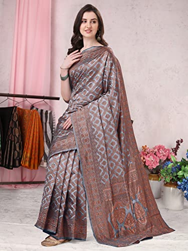 Image of MIRCHI FASHION Women Saree | Jacquard Banarasi Silk Woven Ethnic Motif Office Wear Sari