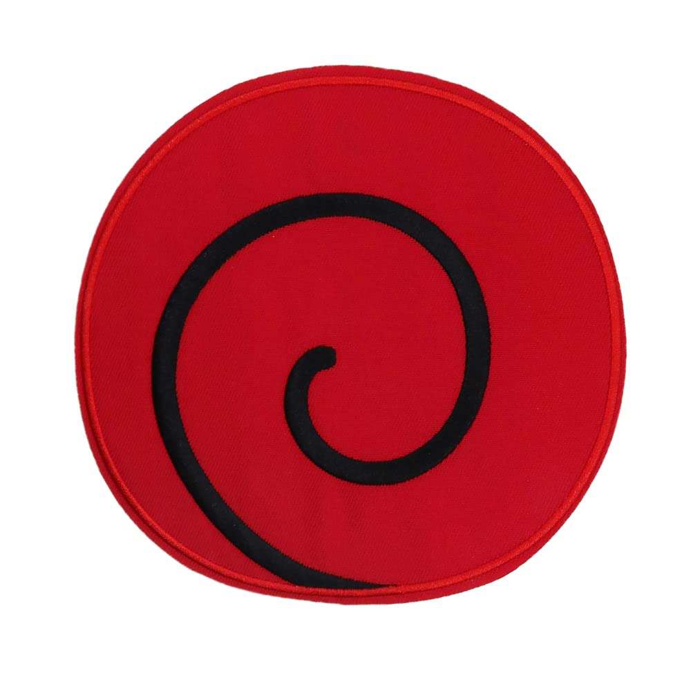 Rockapatch5.9" Red Spiral Japan Anime Halloween Costume Embroidered Iron On Patch for Jacket