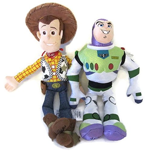 Toy Story Buzz Lightyear and Woody Soft Plush Figures, Stuffed Dolls