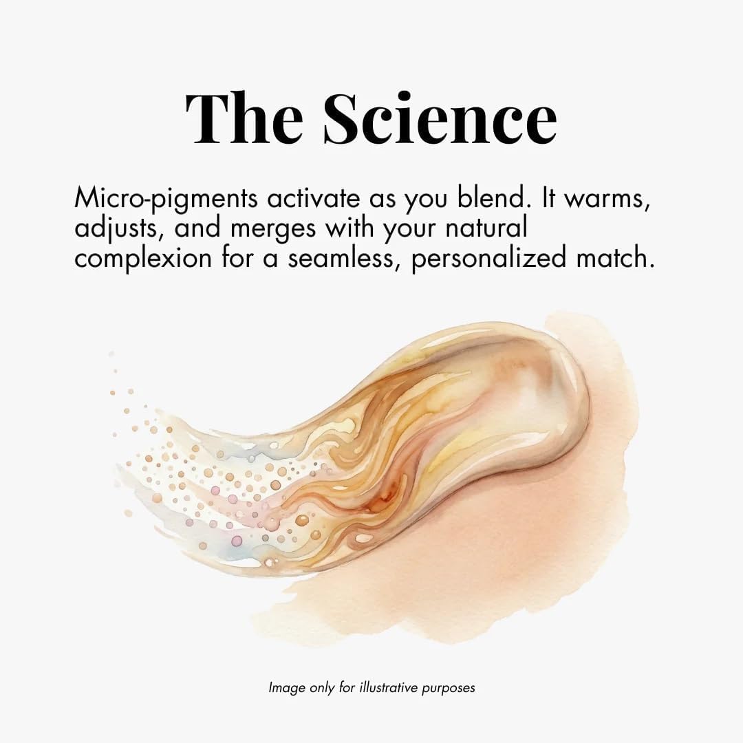 Smooche Color Changing Foundation Korean for Women, Skin Tone Adapting Liquid Foundation for All Skin Types, Self Adjusting Natural Finish, Blurs Imperfe (1PC) - 3