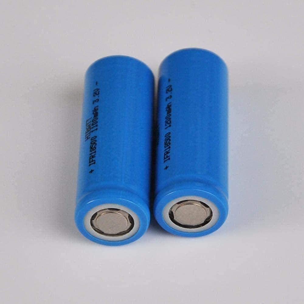 BTAP Rechargeable battery3 2v 18500 Rechargeable Lithium Battery Ifr Lifepo4 Cell 1200 Mah for Electric Electric Sunbike Tools- 2 Pieces