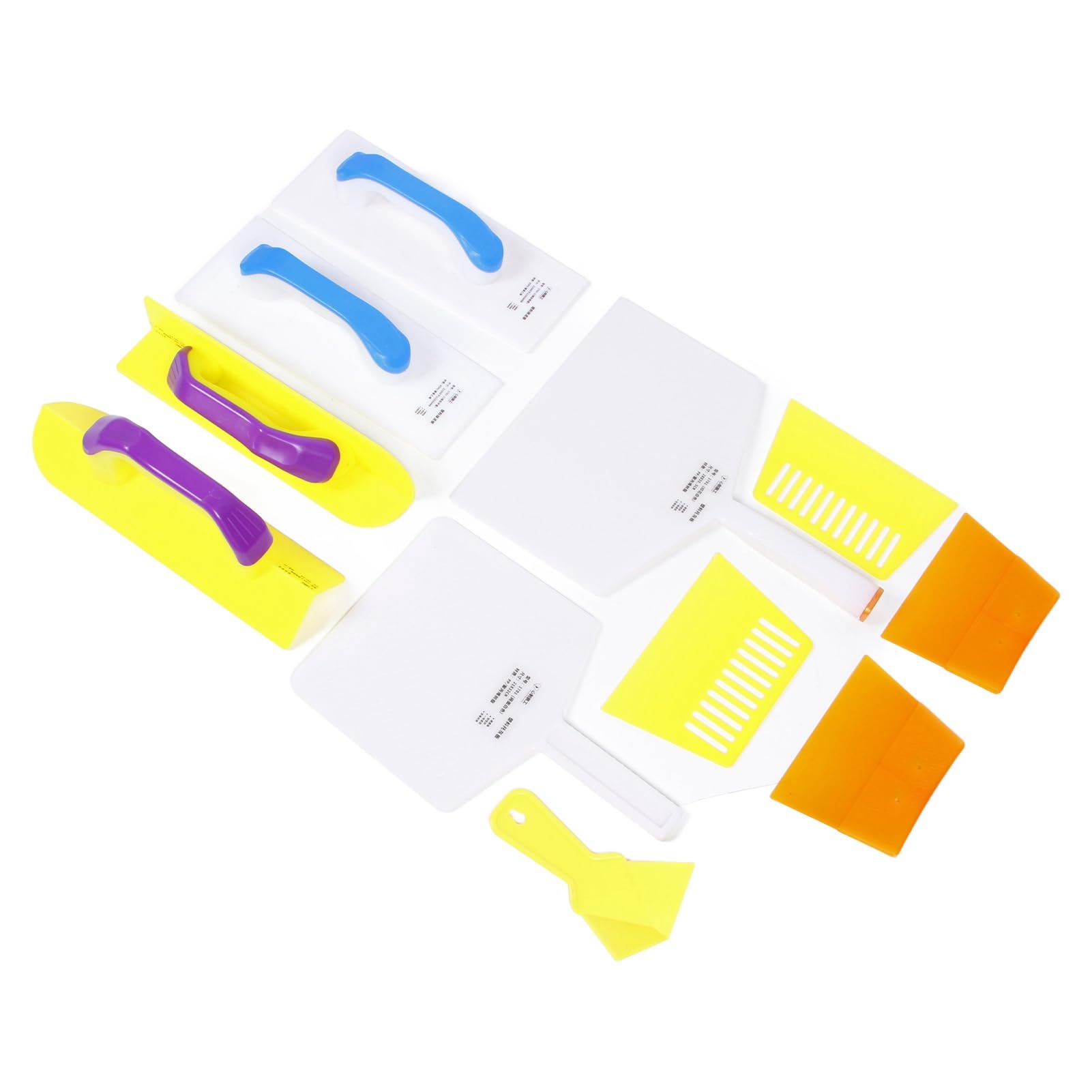Juego de paletas para paneles de yeso, 11 piezas, plástico, flexible, interior, exterior, paleta para esquinas, masilla, espátula, raspador, kit de herramientas para repara