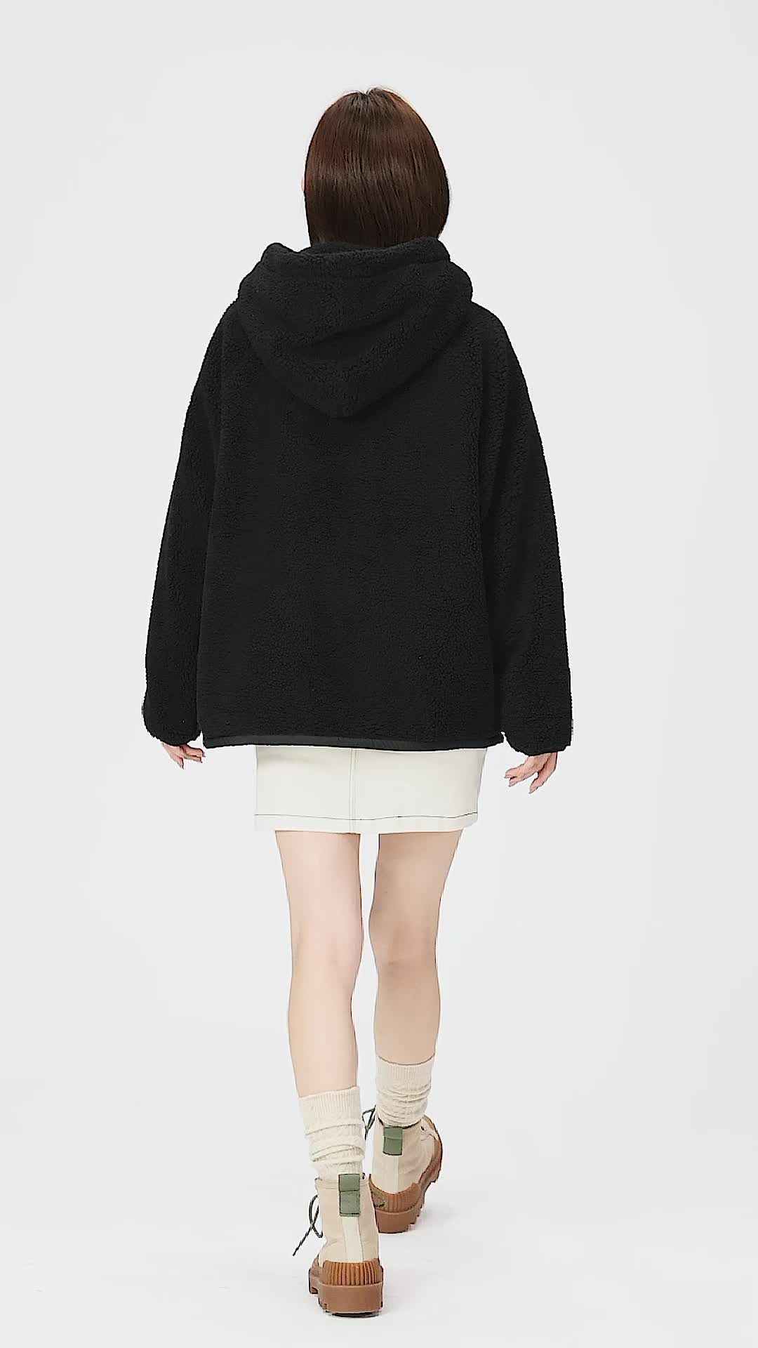 Amazon | [ミルクフェド] アウター BOA ZIP UP HOODED JACKET