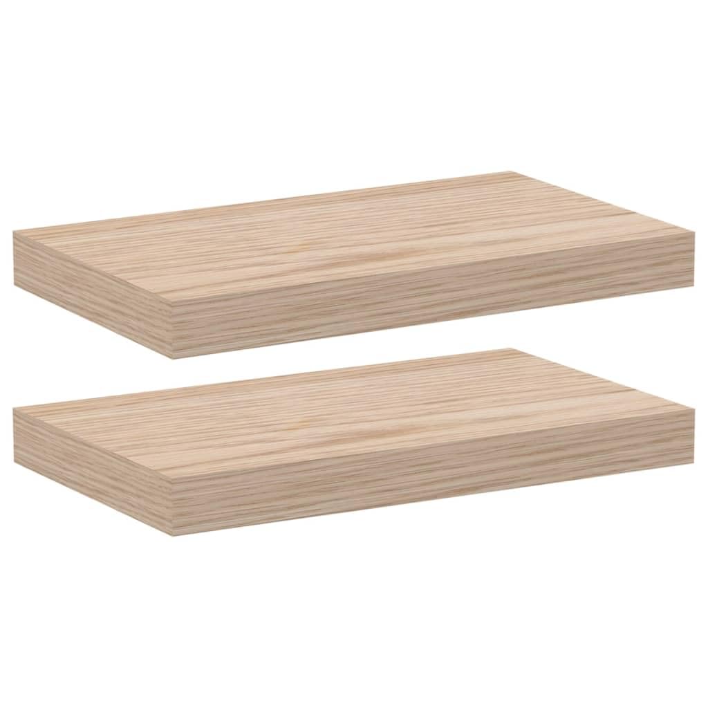 Juego de 2 estantes flotantes, 40 x 23,5 x 4 cm, de madera con chapa de roble, rectangular, para salón, dormitorio, cocina, pasillo, con soporte invisible