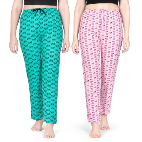 Image of ARIEL Women's Cotton Printed Pyjama pack of 2