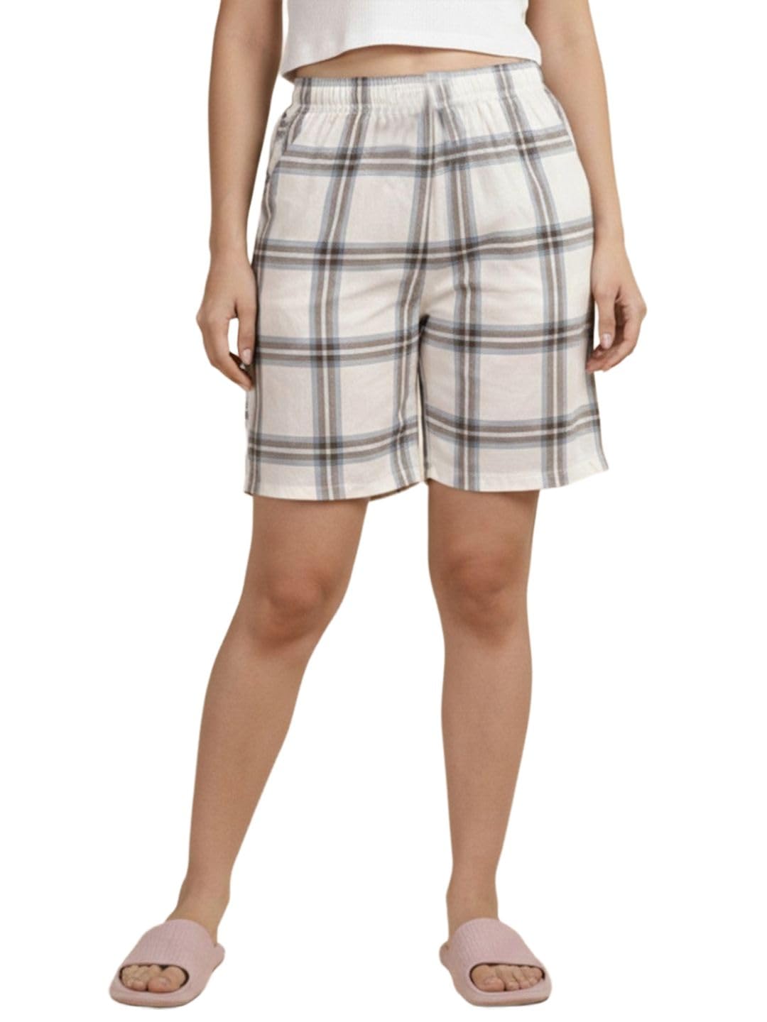kryptic Women Pure Cotton Lounge Shorts – Relaxed Fit Nightwear Bottoms with Adjustable Waistband Side Pocket for Comfortable Everyday Wear-picture-31