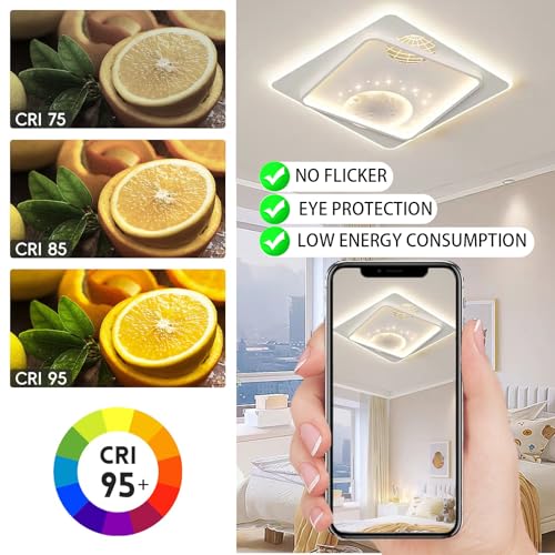 Luminaires de plafond ronde à intensité variable avec télécommande