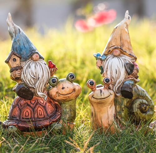 TERESAS-COLLECTIONS-Garden-Gnomes-Statues-Decoration-for-Yard-Decor-Set-of-2-Cute-Gnomes-Sitting-on-Snail-Turtle-Garden-for-Outdoor-Yard-Patio-Lawn-Resin-Ornaments-Ideal-Dad-Gifts-75 TERESAS COLLECTIONS Garden Gnomes Statues Decoration for Yard Decor Set of 2 Cute Gnomes Sitting on Snail Turtle Garden for Outdoor Yard Patio Lawn Resin Ornaments Ideal Dad Gifts 75