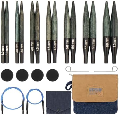 KnitPro Mini Wood Indigo interchangeable needle set