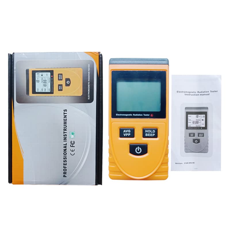 Réfractomètre, Détecteur de rayonnement de champ électromagnétique, testeur EMF Contre-émission Dosimeter Computer Computer Champ électrique Champ magnétique(Blank No box)