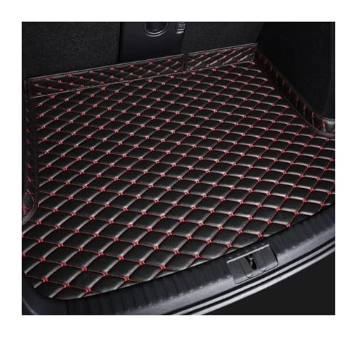 Tapis de coffre voiture premium sur mesure pour VW Passat Variant 2016 finition luxe noir rouge