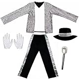Luming Kids 80s Outfits for Boys Girls Disco Costume Cosplay Halloween Michael Costumes for Kids