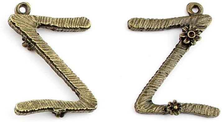 Jewelry Making Findings Antique Bronze Charms FL23299-Z Letter Z Craft Lots Repair Supplies