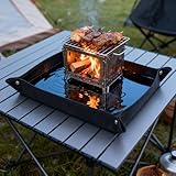 Feuerkorbmatte 3D Feuerfest - Silikon-Glasfaser-Tapete für Camping, BBQ...