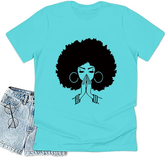 Image of Black History Shirts Black Graphic tees for Men and Women, Magic Fashion Afro American Natural Hair Vintage Melanin T-Shirts