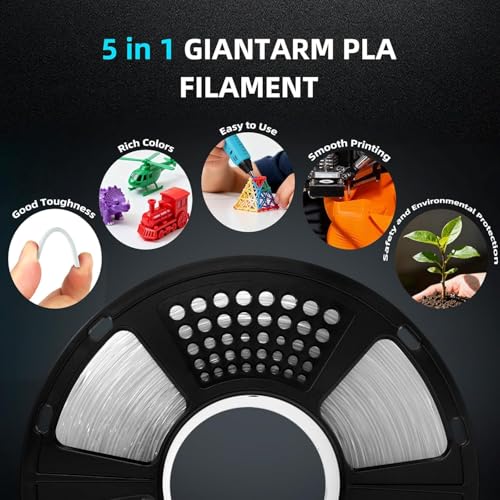 Image of GIANTARM PLA 3D Printer Filament 1.75mm Brown, Dimensional Accuracy + /-0.03mm, 1kg (2.2lbs), 1080 Feet (330m) per Roll, Vacuum Packaging, Toughness Enhanced, Fit for Most 3D FDM Printer