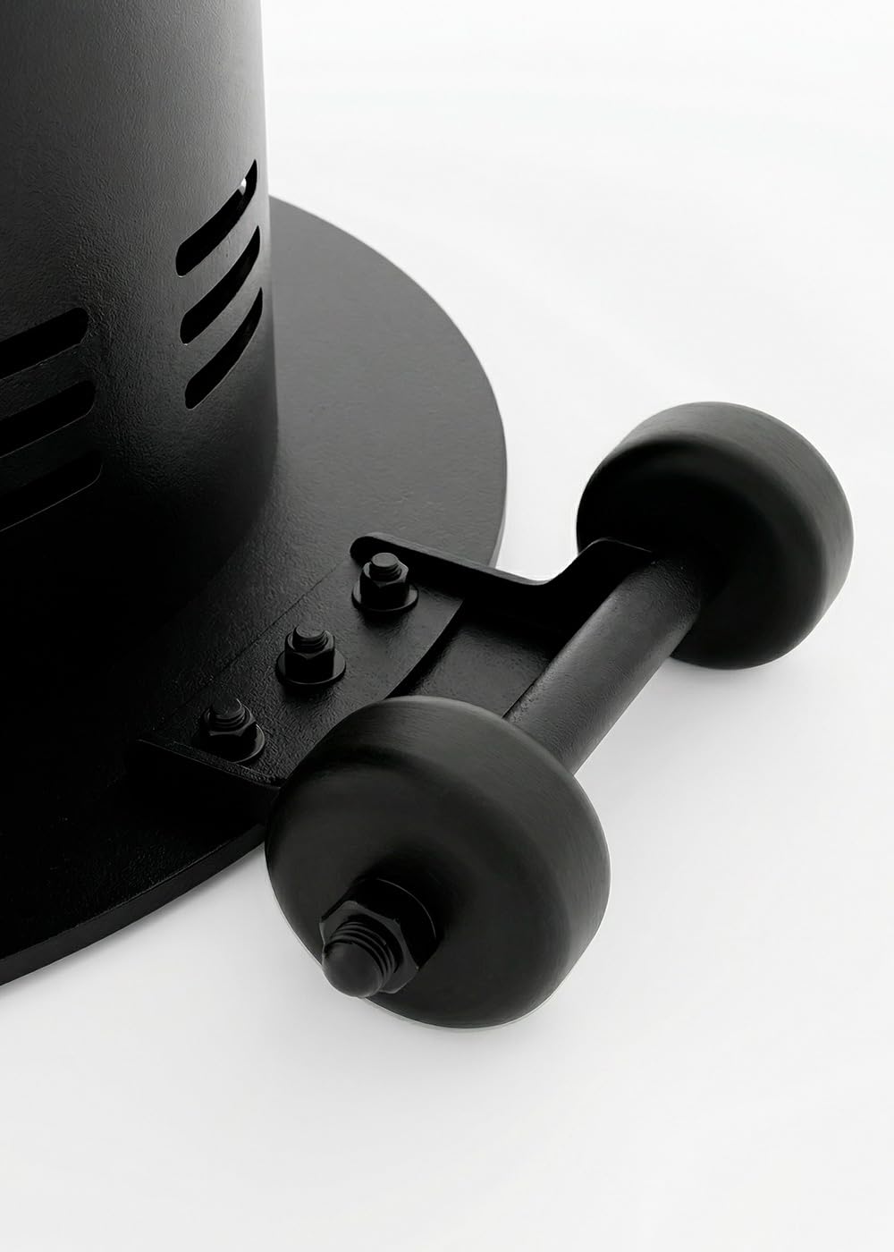 CREATE/FIRE ROUND PELLET HEATER/Stufa da esterno a pellet senza fumo Nero con power bank/Senza fumo, controllo della fiamma, copertura 9m2, consumo 3 ore e mezza, 17.5 kW