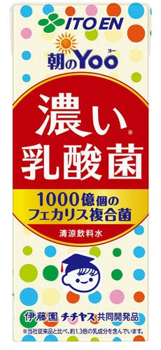 伊藤園　チチヤス　朝のYoo 濃い乳酸菌 72本 Amazon.co.jp: 伊藤園 朝のYoo 濃い乳酸菌 200ml 紙パック 72本 (24本