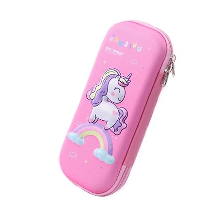 ANZAILALA Pencil Case for Girls 3D Cloth Unicorn Cartoon Storage Pouch Pen Holder for School Kids Large-Capacity Storage Box Student Stationery Box