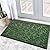 Bulijojo Outdoor Indoor Entrance Doormats,Durable Heavy Duty Welcome Mat,Thick Absorbent Natural Rubber Non Slip Mat,Easy Clean Entryway Rug 17x30 Inch Leaves Green