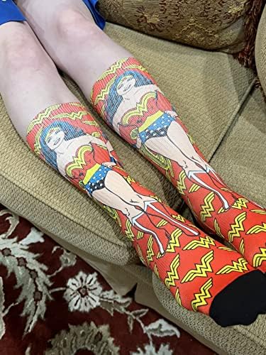 Classic Wonder Woman Crew Socks - SHOE SIZE (5-10 Men) (7-12 women)4