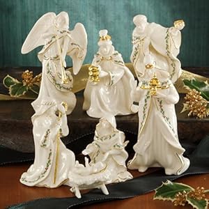 Lenox 806053 Holiday 7-Piece Mini Nativity Set, 4-Inch, 7 Count, Christmas Decor Lenox 806053 Holiday 7 Piece Mini Nativity Set 4 Inch 7 Count Christmas Decor