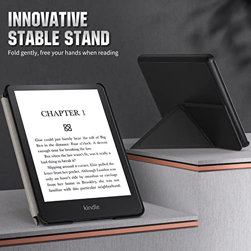 TiMOVO Custodia Compatibile con All-New Kindle Paperwhite (6.8", 11th Generation, 2021 Release), Custodia Rigida Sottile in PC, Custodia con Chiusura Magnetica, Auto Sveglia/Sonno, Nero - Image 4