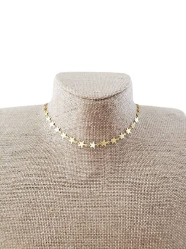 Star Necklace Gold Chain Stars Choker 