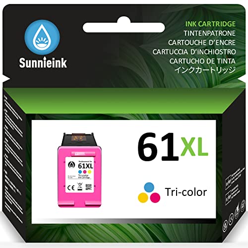 61XL Color Ink,Remanufactured 61 Ink Cartridge Replacement for HP61 in Envy 4500 5530 4502 OfficeJet 4630 2622 2620 DeskJet 2540 3050A 1050 3510 1510 2542 1010 2541 1055 2050 1512 3050 2510 Printer