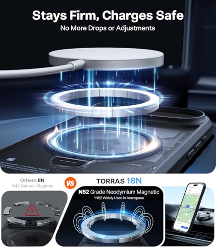 Image of TORRAS Q3 Spin for iPhone Air Case, 360 Magnetic Stand, Black | Compatible with MagSafe, Built-in Kickstand, Camera Control, 4X Military-Grade Shockproof Translucent Phone Case for 17 Air