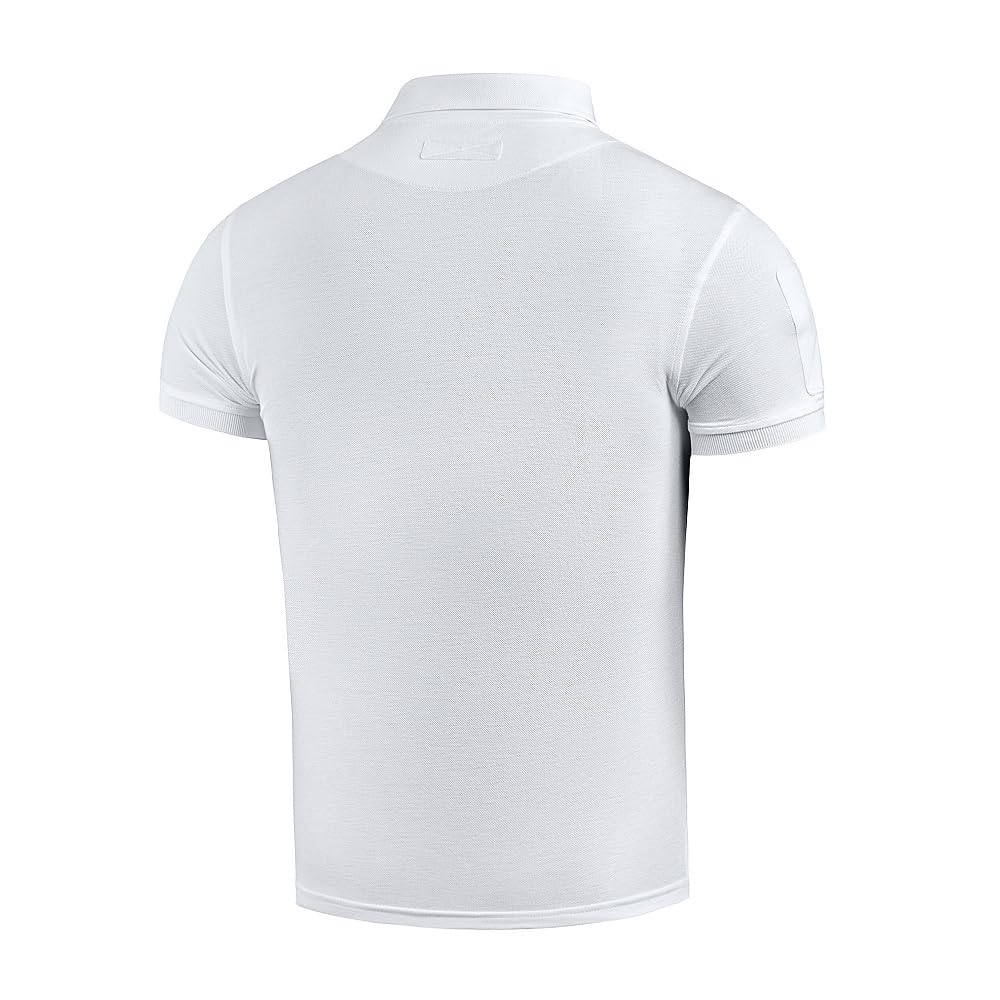 M-Tac Polo tattica da uomo – Polo da lavoro traspirante e resistente con superfici in , perfetto per sicurezza, polizia e attività all'aperto, bianco, S