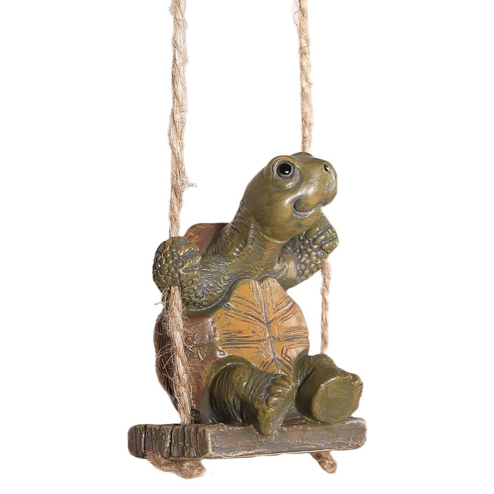 Sitting Turtles Sculptures Creative Unique Animal Figurines Micro-Landscape Turtle Statue Cute Craft Swing Turtles Statue Home Decoration