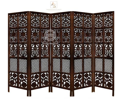Image of Wooden Partition for Living Rooms Wall Dividers,Screen Separator Wall Divider for Hall Wall Panels for Living Room /Kitchen /Bedroom /Office /Restaurant (6-feet 5 Panel)