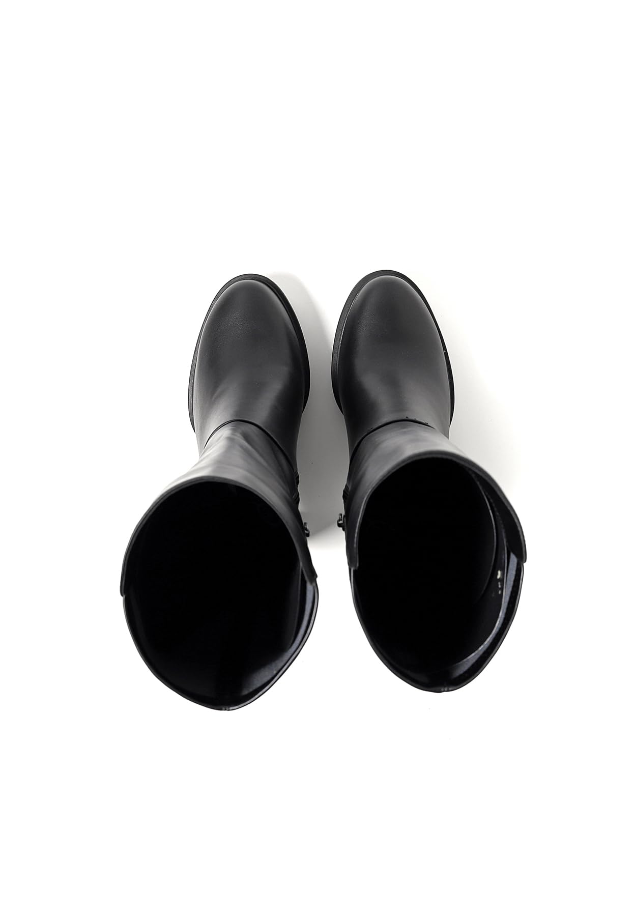 QUEEN HELENA Botas altas para mujer con tacón ancho y plataforma de punta redonda X27-124