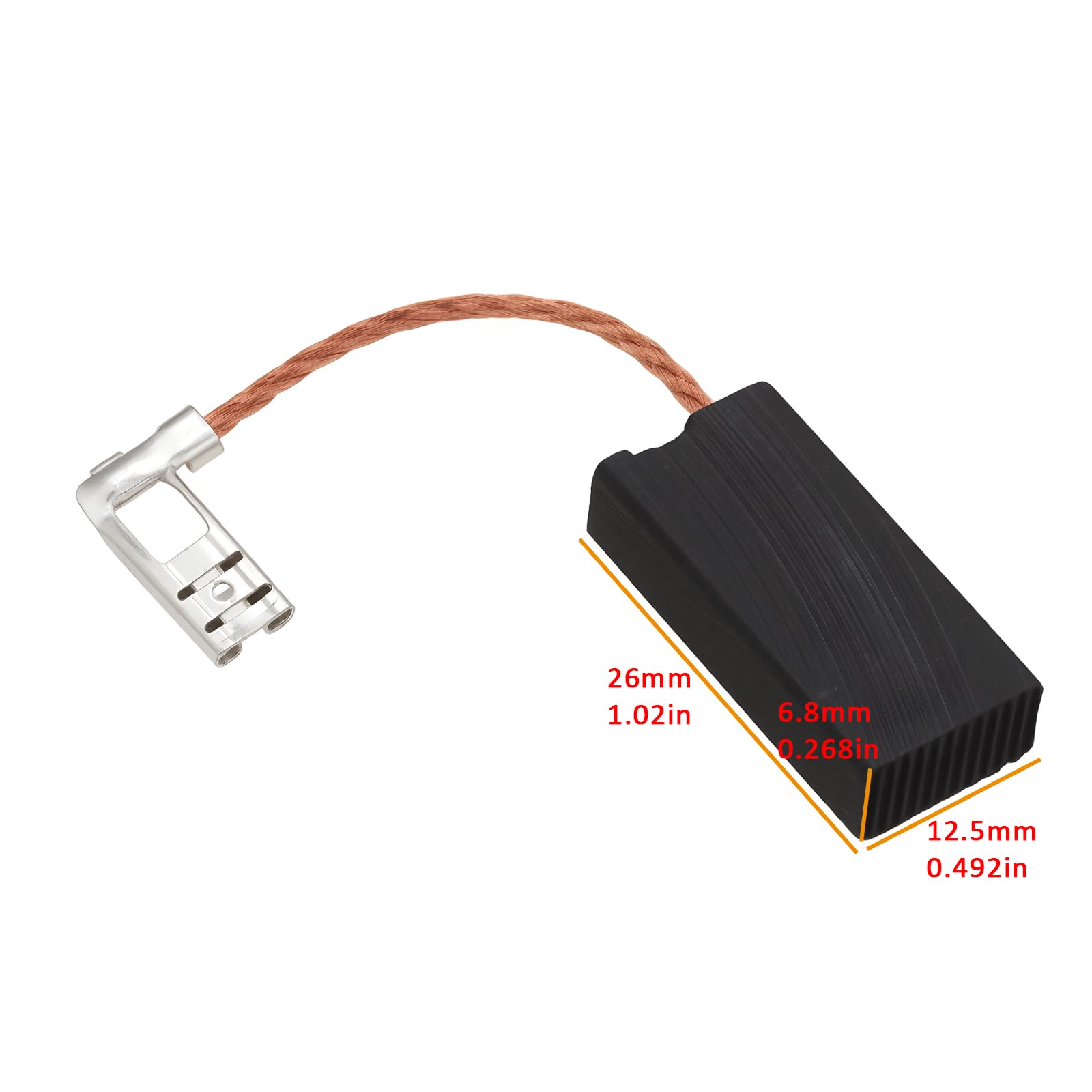 2 Pares De Escobillas De Carbón OTOTEC Para Herramientas Hitachi - Tamaño 6.5x7.5x13 Mm, Con Función De Parada Automática