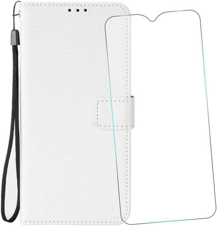 Compatible with Wallet Case for Zte Blade A53+Zte Blade A53 Plus (6.52 inches),Wallet Flip Cover,Leather Folio Protective Cover + 1 Tempered Film