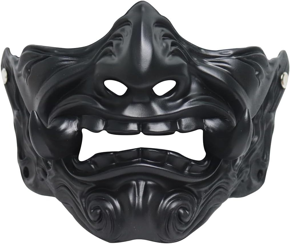 Halloween Oni Maske - Japanische Hannya Teufelsmaske Latex Gruselmaske